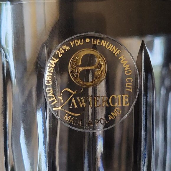 Vintage Zawiercie Crystal Old Fashioned Glass, Vintage Barware, Crystal Barware - Picture 2 of 5